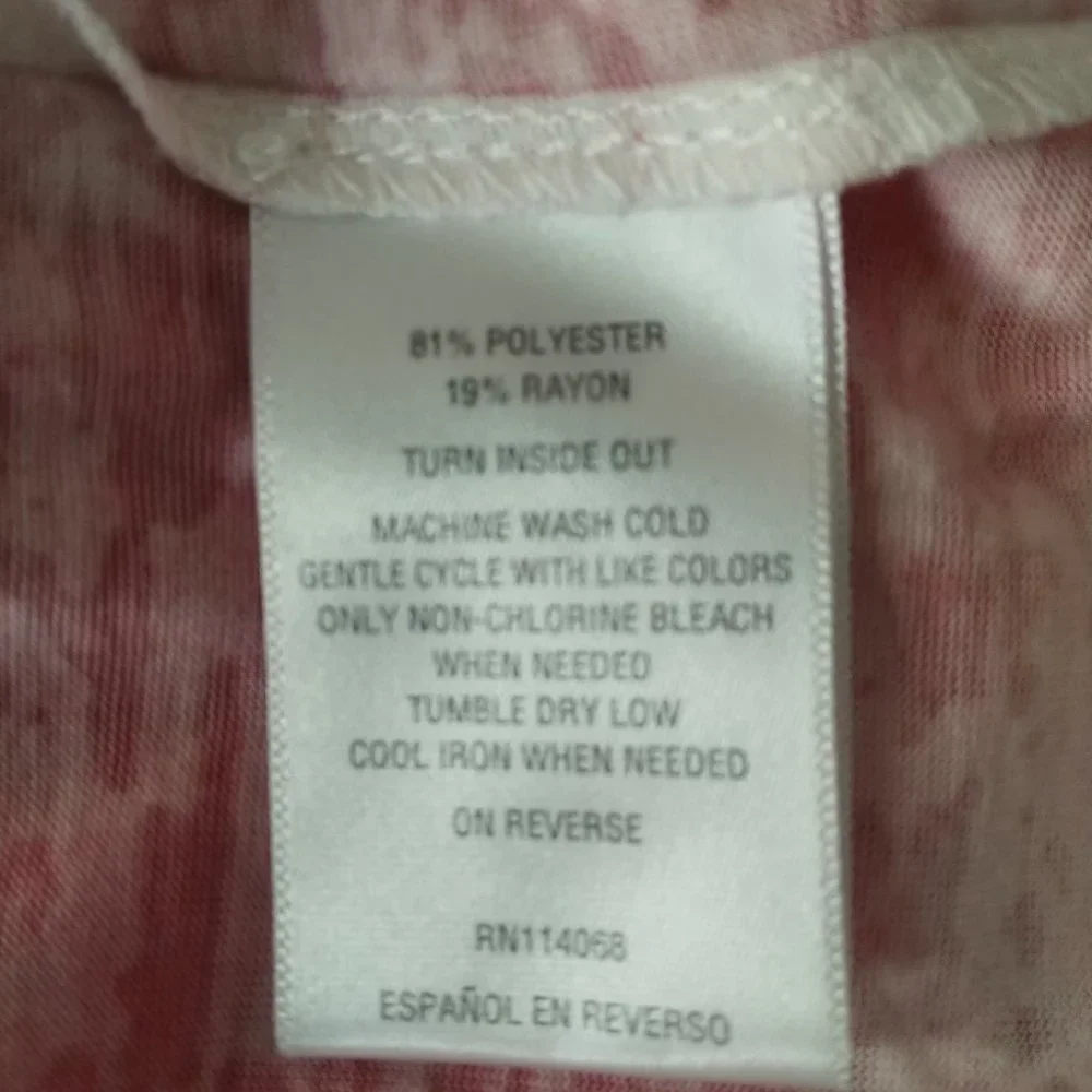 Style & Co 3/4 sleeve hooded printed boho top - Picture 5 of 5